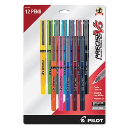 Coolcrafts 0.5 mm Precise V5 Roller Ball Stick Pen, Assorted Ink CO3749779